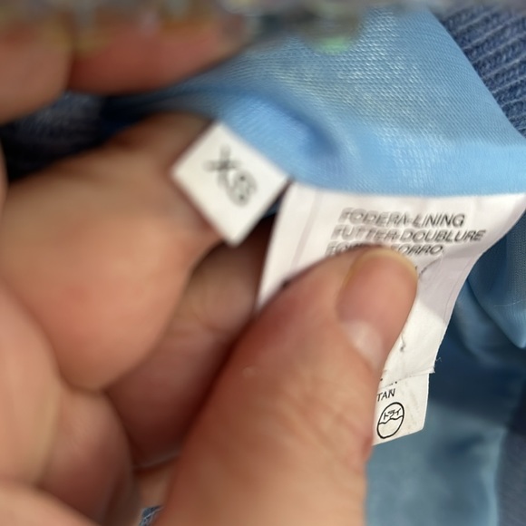 LIU-JO - sweater sequins iridescent blue angora blend vneck size XS - Picture 7 of 9